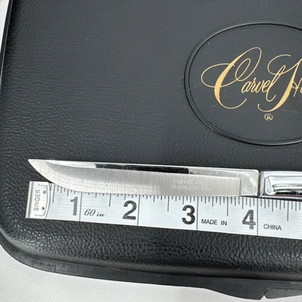 Carvel Hall Steak Knives Stainless Steel Set of 6 Original Case made USA Vintage